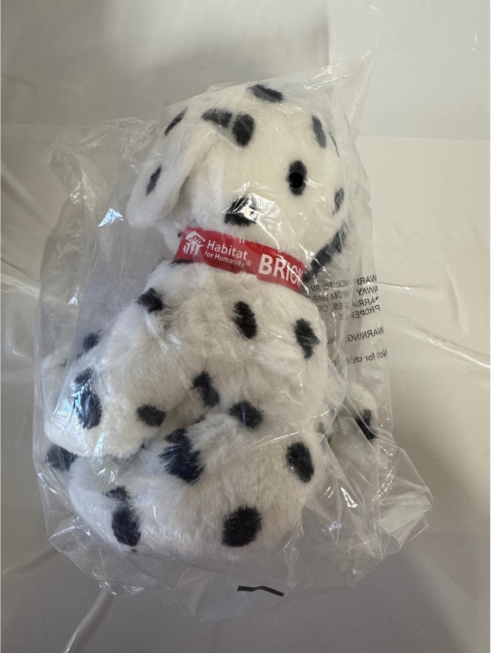 Habitat for Humanity BRICK Dalmatian Plush Toy - New in Bag